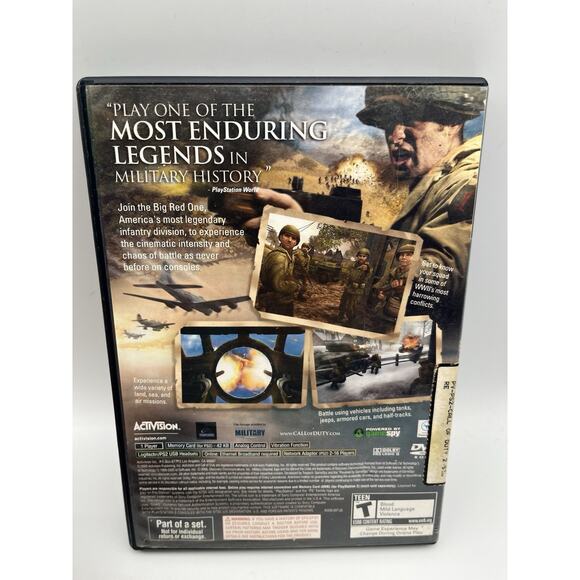 Call of Duty 2: Big Red One PlayStation 2 CIB Tested & Working Free Shipping - Picture 4 of 6